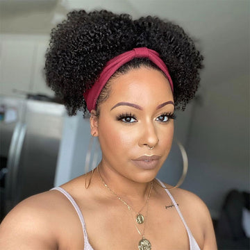 Kinky Curly Half Wigs With Headbands